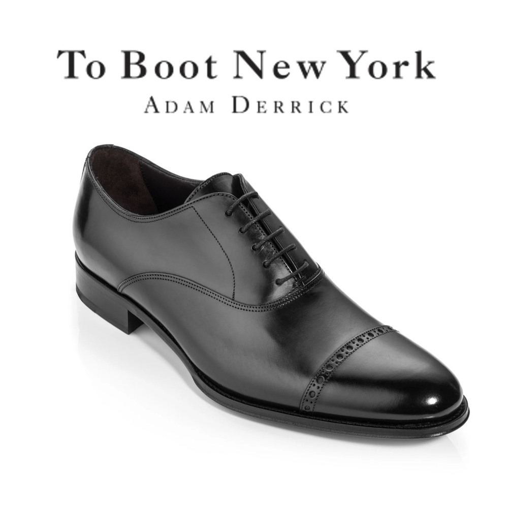 To Boot New York Men’s Anton Black Leather 5 Eyelet Lace Up Size Men’s US 13 NWB